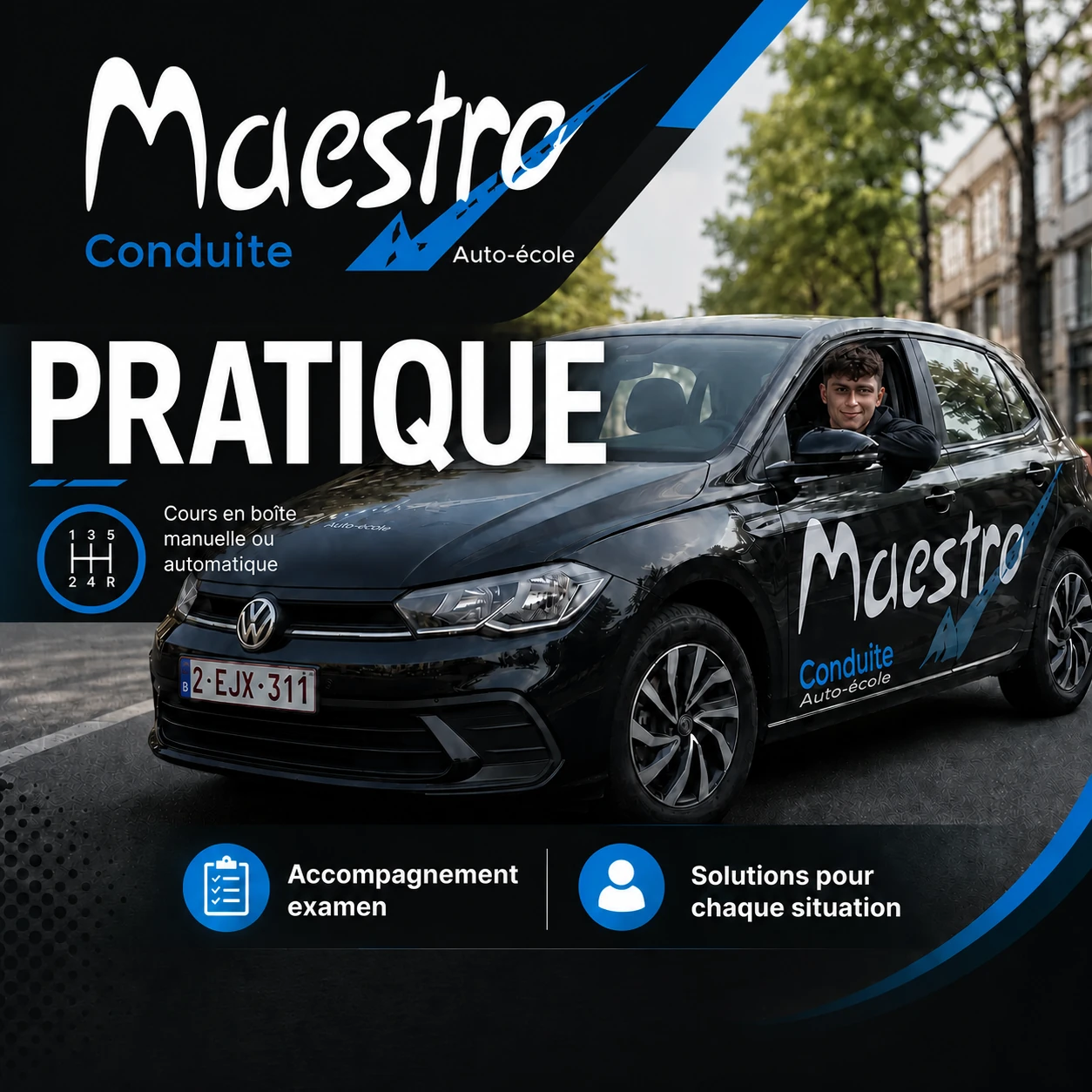 Voiture Maestro Conduite pour les cours pratiques